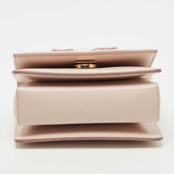 SALVATORE FERRAGAMO Pink Leather Mini Ginny Crossbody Bag - Picture 8 of 8